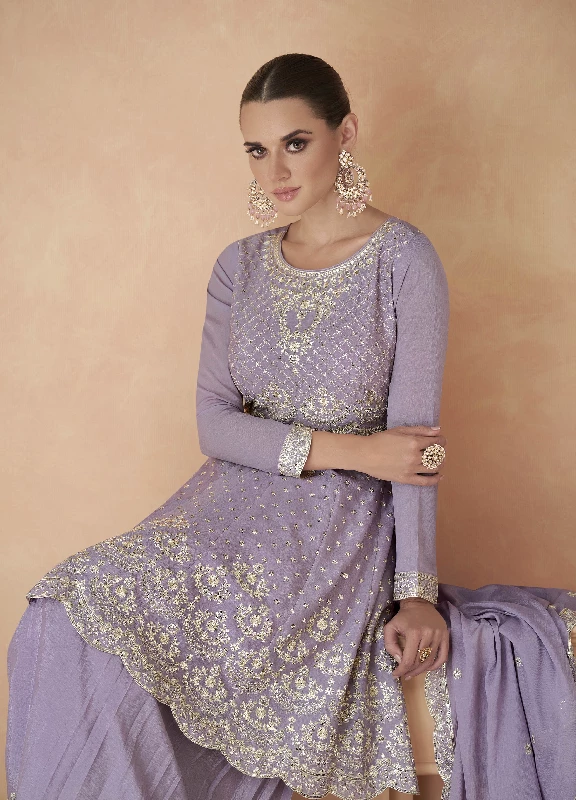 Traditional Function Wear Premium Chinnon Silk Readymade Suit, Purple-4.webp